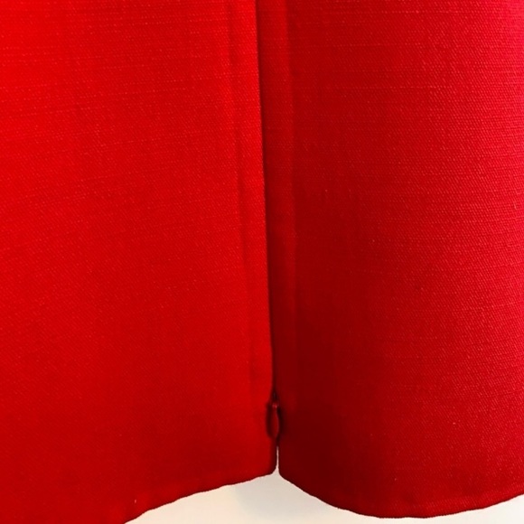 NWT Akris Red Double Face Wool VNeck Sheath Dress with Pockets - Picture 9 of 13